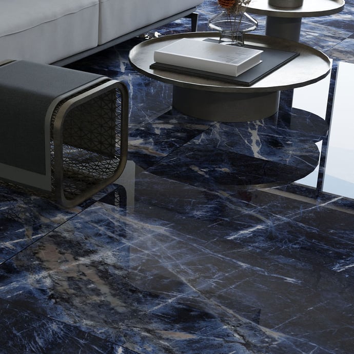 Blu Sodalite glossy Marble