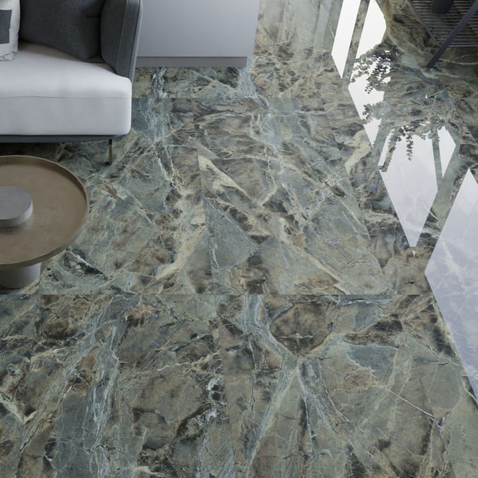 Marbre brillant Verde Borgogna