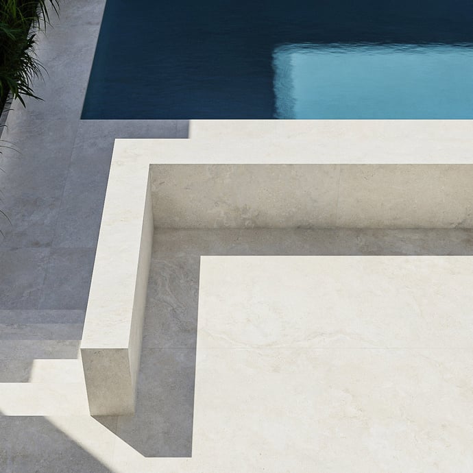 Crosscut white travertine 20mm