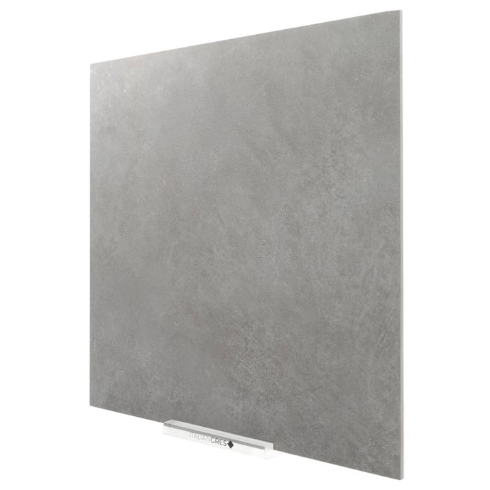 Dark grey industrial metallic tiles