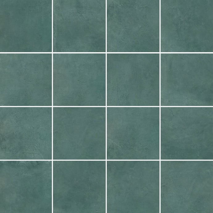 Emerald industrial metallic tiles