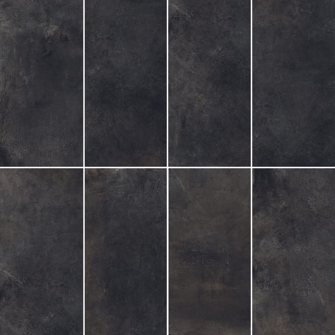 Black industrial metallic tiles 20 mm outdoor