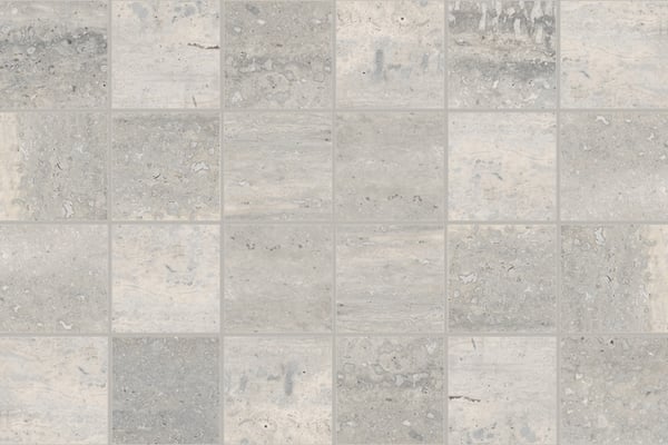Roma Vein Silver - Travertine Mosaic